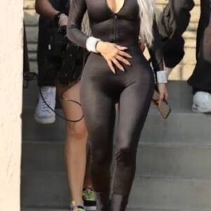 Skims Jumpsuit  Samall Elegant Black Zippered Jumpsuit